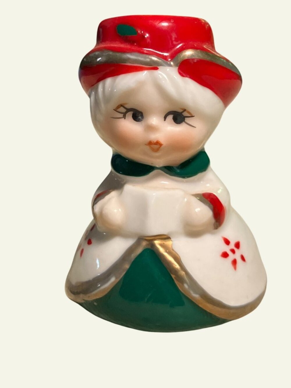 Ceramic Christmas Caroler Figurine Candle Holder Vintage Decor